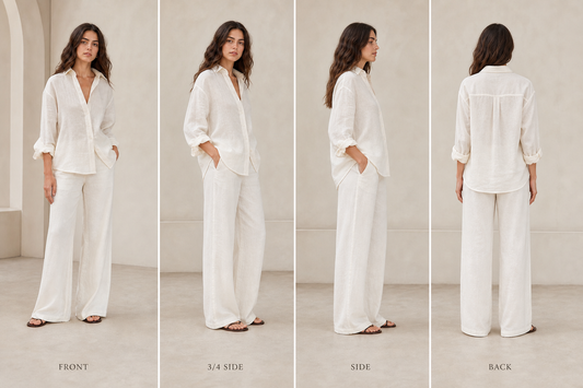 Creplab - Elara Linen Shirt with a Relaxed Fit