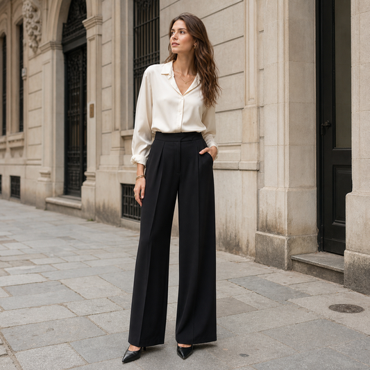 Creplab - Lena High-Rise Wide-Leg Pants