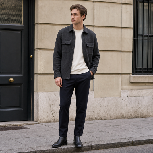 Creplab - Oliver Button-Front Textured Overshirt